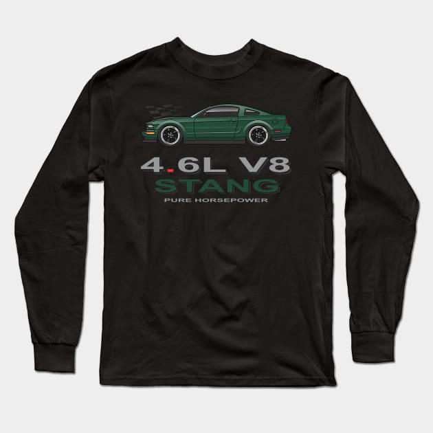 Green Bullitt Long Sleeve T-Shirt by JRCustoms44